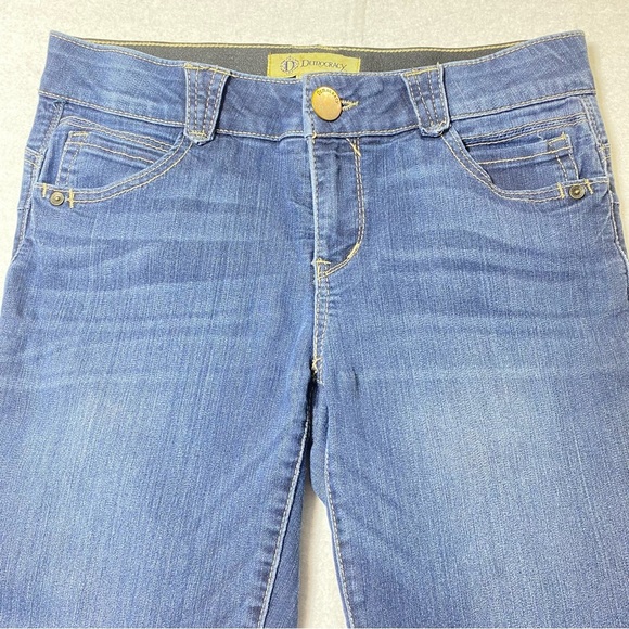 Democracy Jegging Jeans Womens 6 Blue Ab Solution Cropped Low Rise Stretch Denim - Picture 4 of 14